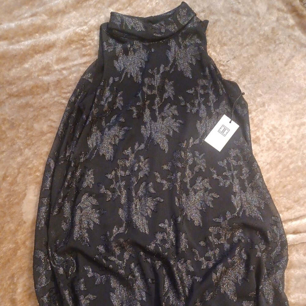 IVANKA TRUMP Fly Away Semi Formal Black Overlay Dress Women's  sz 10 NWT